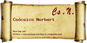 Csócsics Norbert névjegykártya