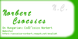 norbert csocsics business card